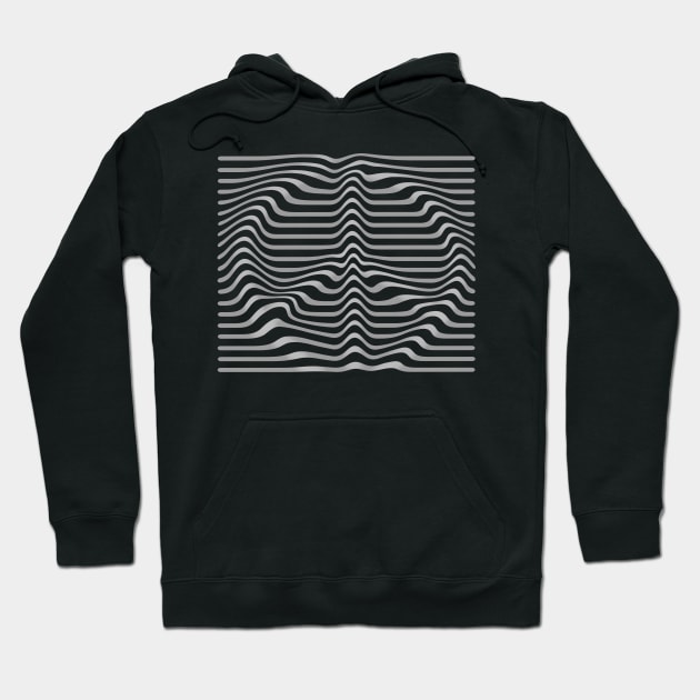 Peace and Love Sign Optical Illusion Hoodie by Mewzeek_T